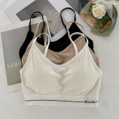 薄款 6668乳胶固定杯抹胸美背内衣女聚拢透气舒适无痕运动睡眠裹胸