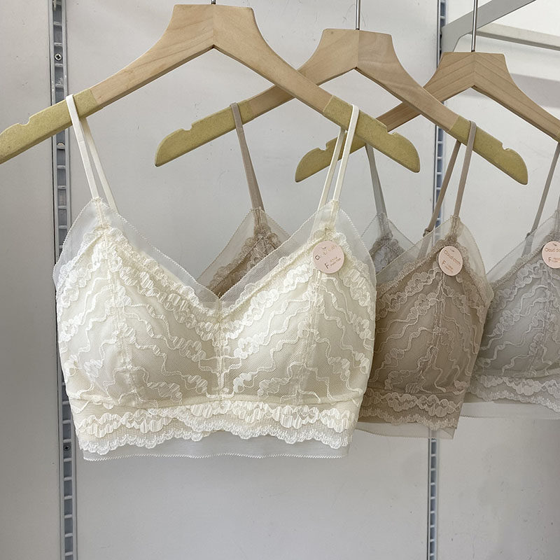 古妃3605薄款蕾丝V领美背抹胸内衣女聚拢无痕透气细肩带性感文胸 - 依伊内衣出品