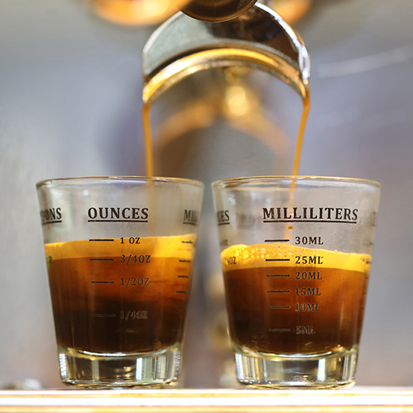 意式浓缩咖啡杯玻璃刻度杯盎司杯