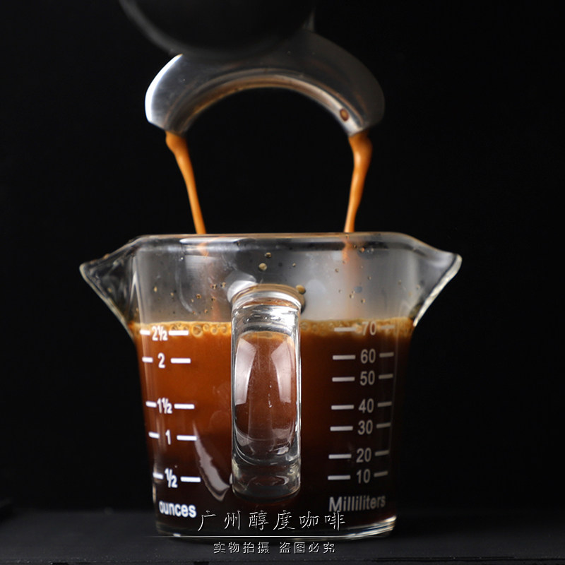 玻璃小奶盅带木手柄奶壶迷你牛奶罐蜂蜜西餐汁斗浓缩咖啡萃取量杯