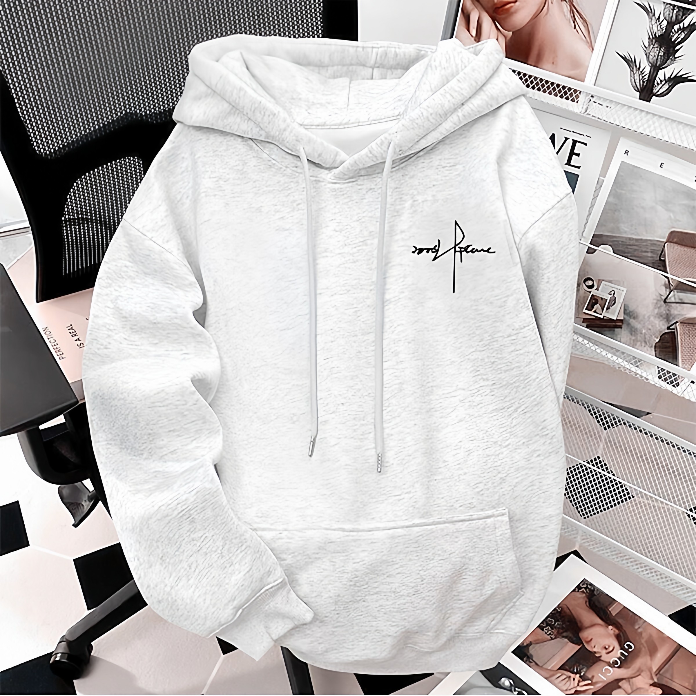 100%纯棉卫衣男秋冬季加绒青少年百搭宽松美式高街潮牌外套连帽衫,男装,卫衣,淘宝优惠券,粉丝福利购,淘宝优惠卷