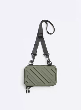 ZA简约行李箱斜挎包mini硬质信封腰包潮流百搭男女通勤数码小方包