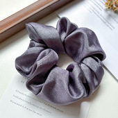 新款 大肠发圈亮丝布艺褶皱发绳扎头发感头绳弹力皮筋手工