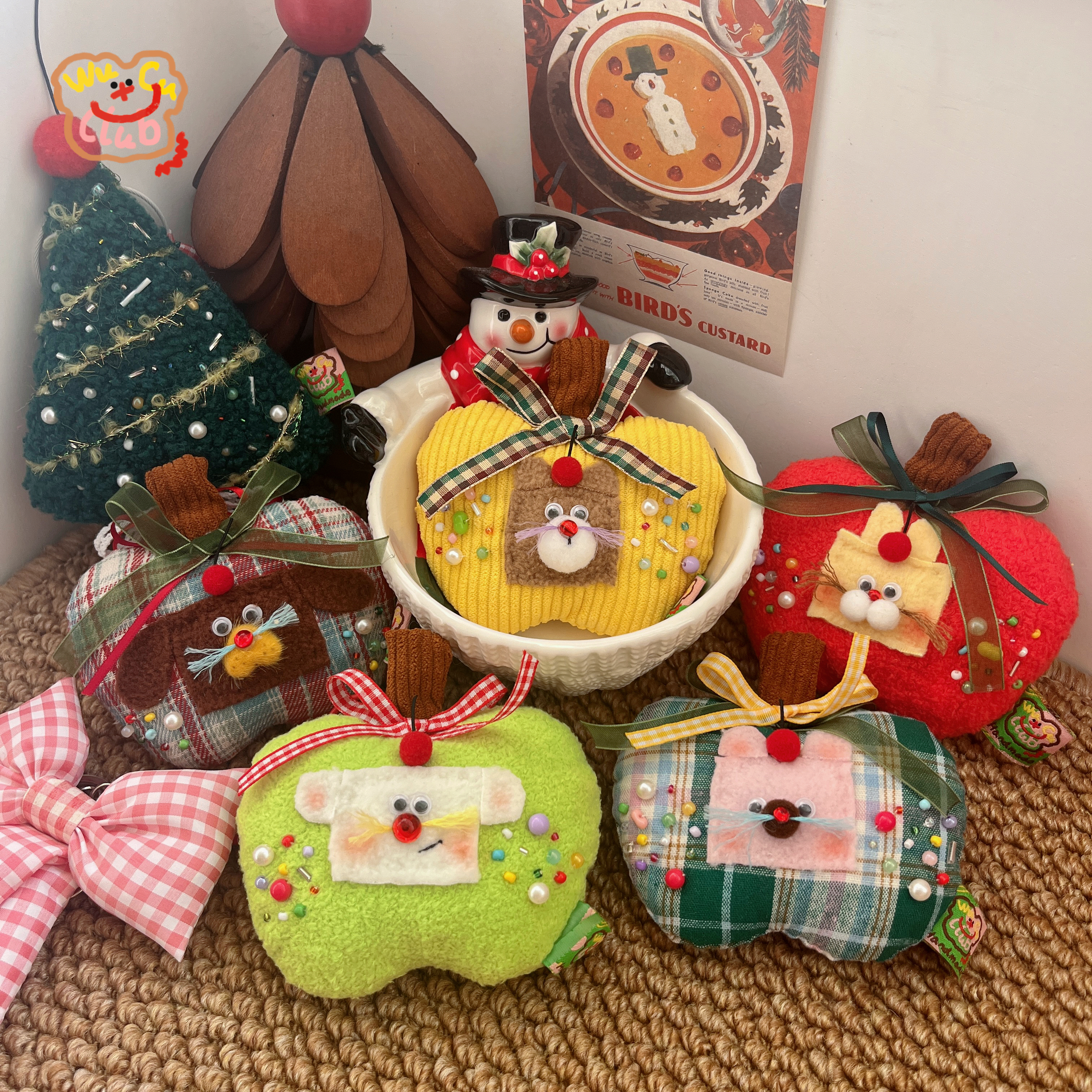 wucuclub原创〈小苹果〉包挂件手作玩偶女生情侣小众创意圣诞礼物