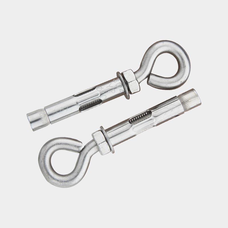 304不锈钢羊眼拉爆螺栓吊环膨胀螺丝带圈热水器挂钩M6M8M10M12