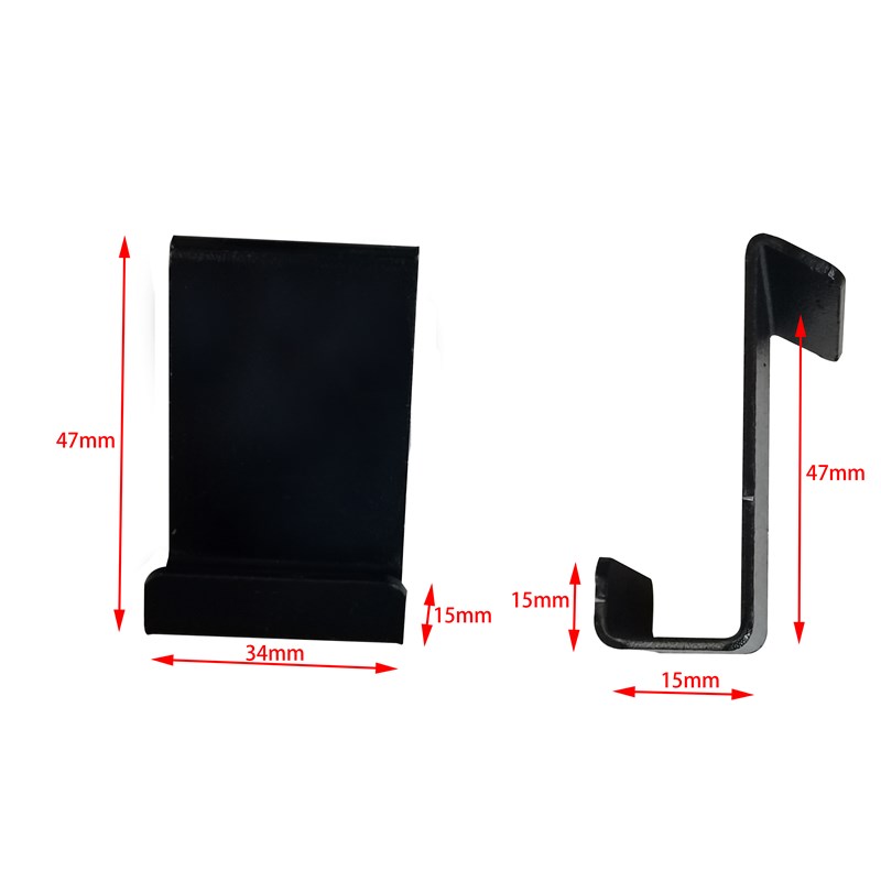 瓷砖展示架挂钩冲孔板洞洞板冲孔管无缝配件透明中钩托码陶瓷展架