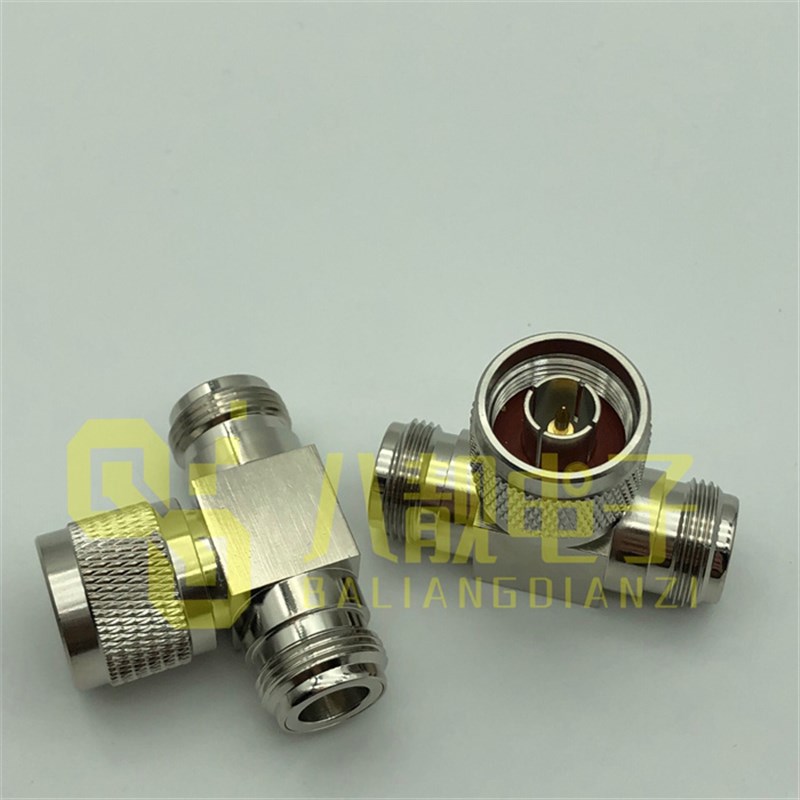 精诚AP频谱仪信号转换头N-KJK一公F两母三通头N型一分二射频转接