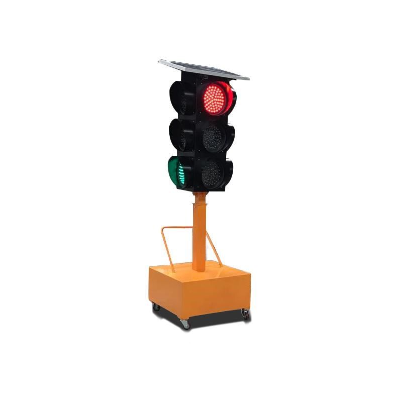 湖北路口道路施工指示灯箭头移动交通信号灯太阳能红绿灯警示灯