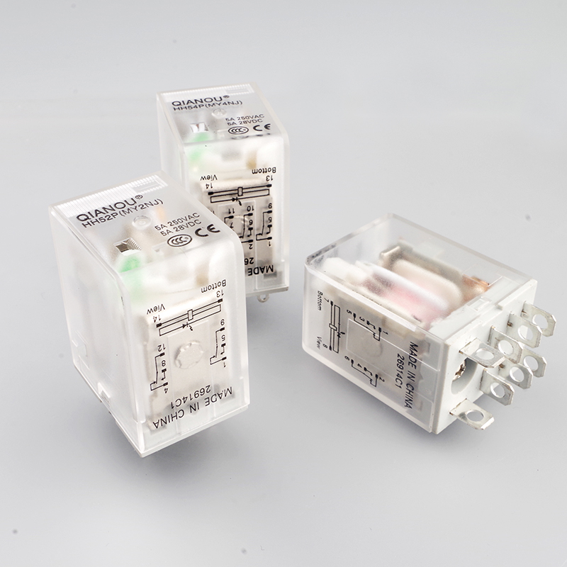 HH52P小型中间电磁继电器53P 54P 62P MY2 3 4NJ交直流12 24 220V
