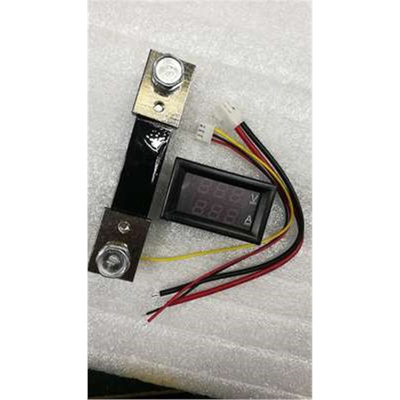 DC0-100V/10A 50A 1u00A LED直流双显示数字电流电压表头 10A红蓝