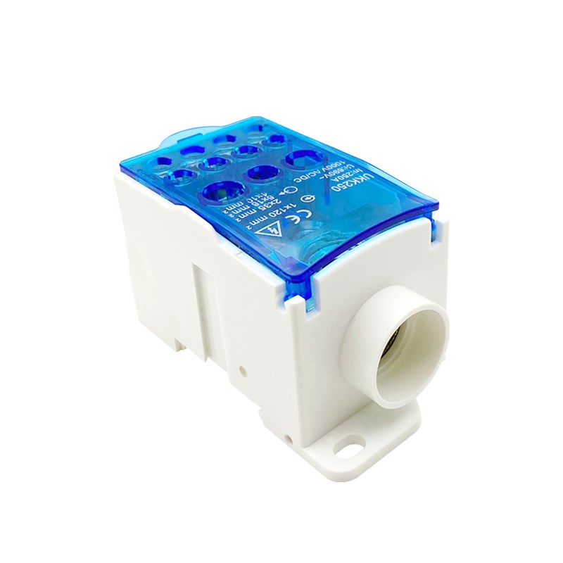 UKK250导轨式分线盒一进11出大电流分线端子盒电线分线器250A