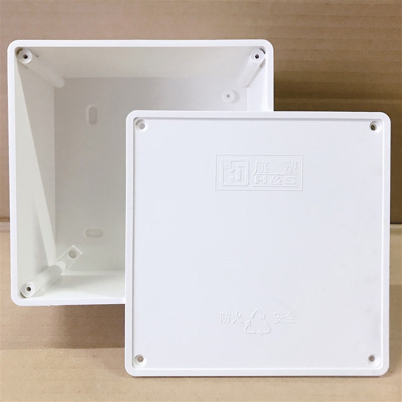 pvc过线盒明装过路盒电源路线分线盒明线防水接线盒塑料暗盒底盒