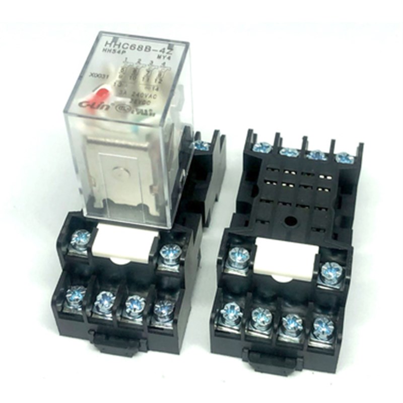 欣灵牌小型中间电磁继电器HHC68B-4Z HH54P MY4N DC24V DC12V带灯