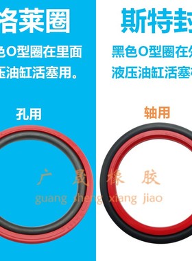 RS09B 红色 聚氨酯PU 轴用斯特封 27A0 280 290 295 300*8.1 液压