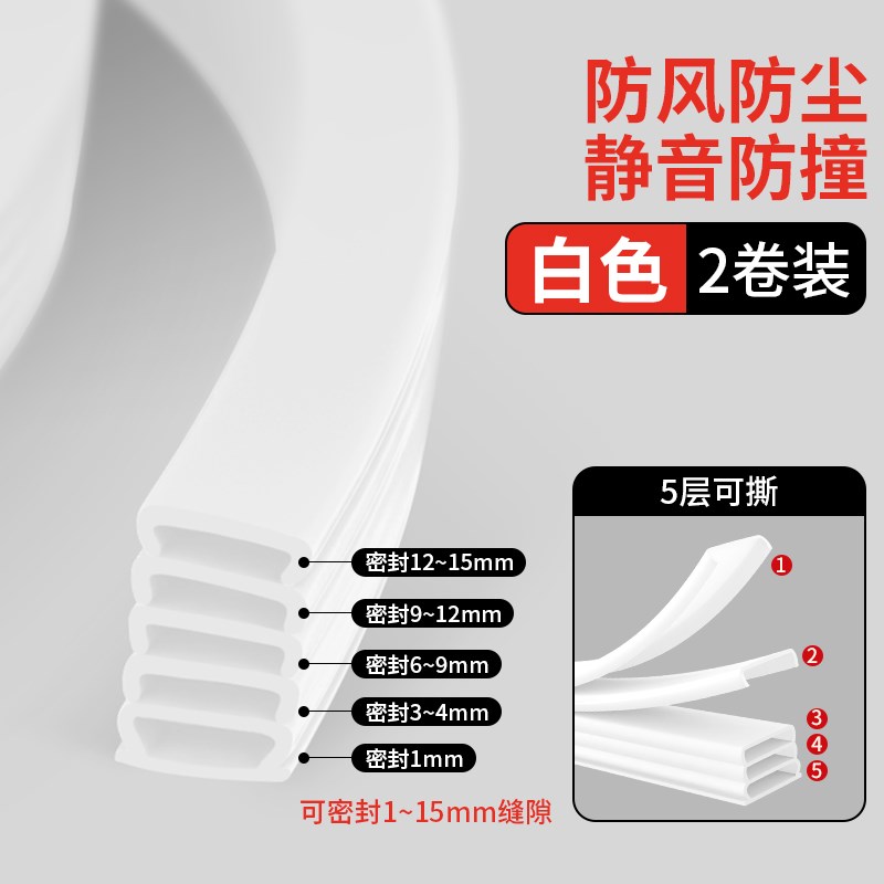 高弹力防盗门加厚防撞门贴玄关入户门间隙填充垫通用门缝边密封条图片