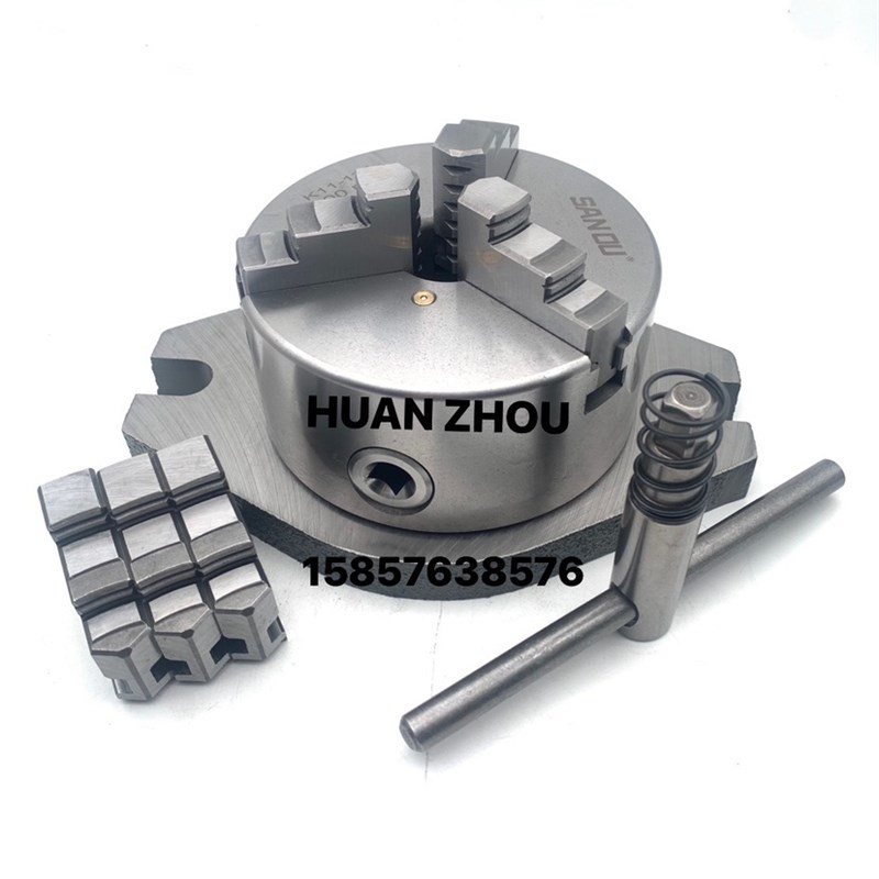 钻床铣床加工中心工作台160 200 250 320立式三爪四爪自定心卡盘