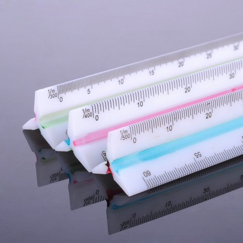 三棱尺 比例尺 30cm 大小比例制图模板 尺子