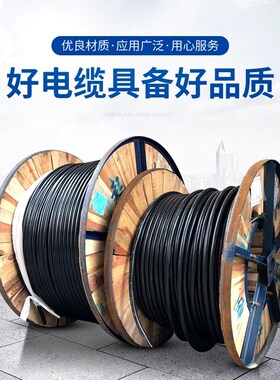 起帆电线充电桩1.5 4 6 10平方三芯国标yjvr铜芯电缆线软电缆国标
