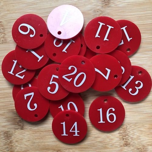 7厘米尺寸数字号码牌麻辣烫钥匙手牌餐厅叫号牌饭店塑料号牌寄存