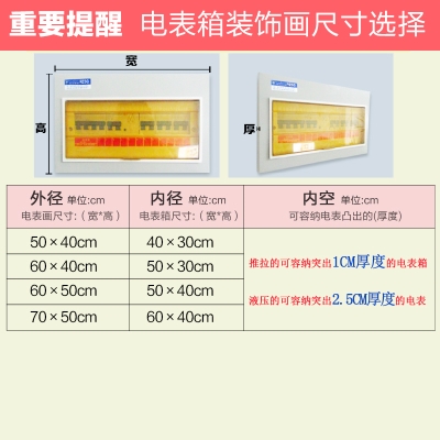 雪强弱上下箱创意水晶画框画时钟客厅挂钟空开电表盒子小众配电