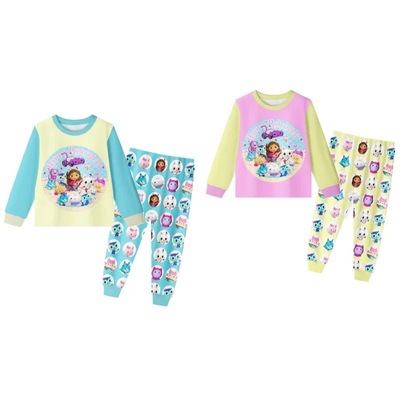 新款盖比的娃娃屋Gabbys Dollhouse卡通周边儿童长袖长裤套装