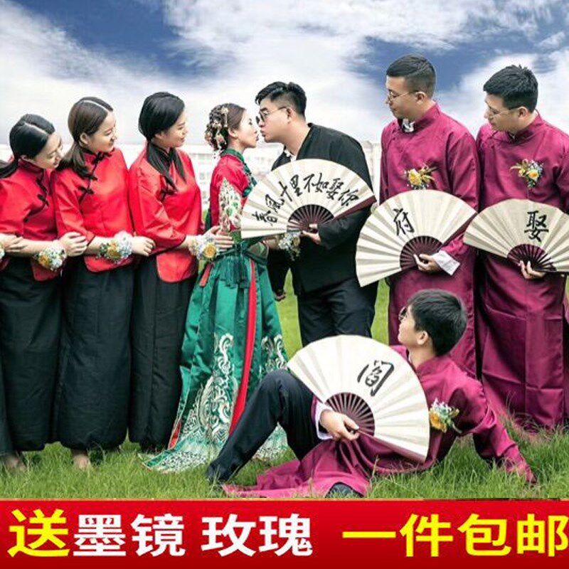 XL Chinese style Chinese style Wedding dress gules Wedding dress Wedding Robe clothing Women's wear Bridesmaid Dresses Long sleevein the Women's clothing/Boutique , Costume/National costume/Stage costumes , National costume/Costumes  category - from Buy2taobao.com to provide professional Taobao agent buy service
