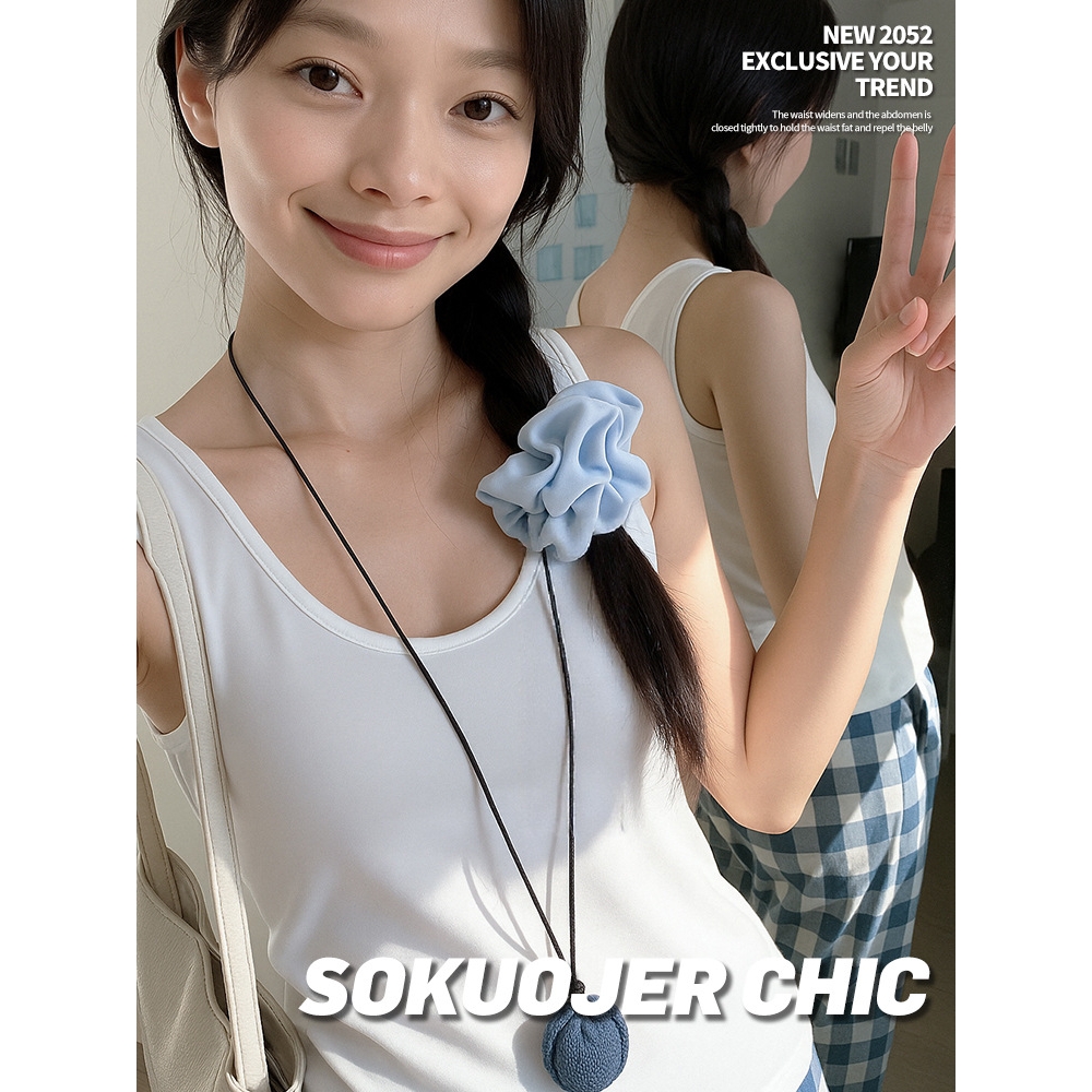 吊带背心女内搭纯棉打底内穿贴身黑白色大码胖mm修身外穿无袖上衣