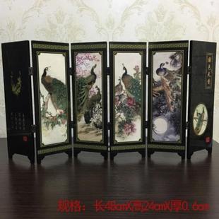 摆件家居装 饰木质国色天香小漆器热卖 工艺品工艺品出口仿古屏风