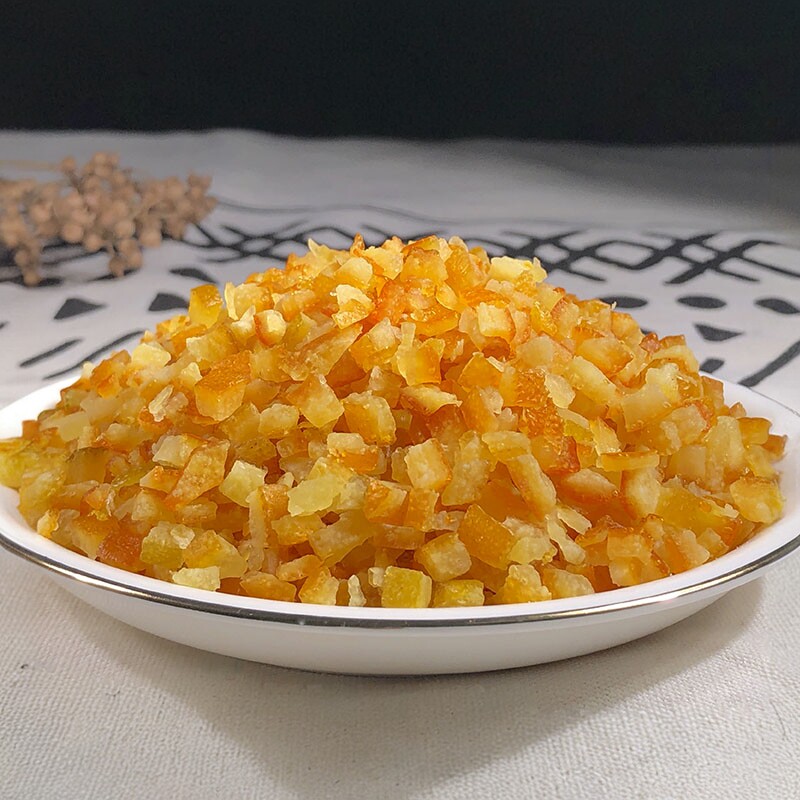 糖渍橙皮丁500g橘子皮干烘焙专用果脯橙皮即食零食阿胶膏糖陈皮干