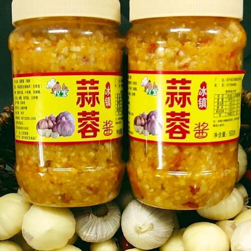 蒜蓉酱蒜泥烤生蚝蒸海鲜原味蒜香