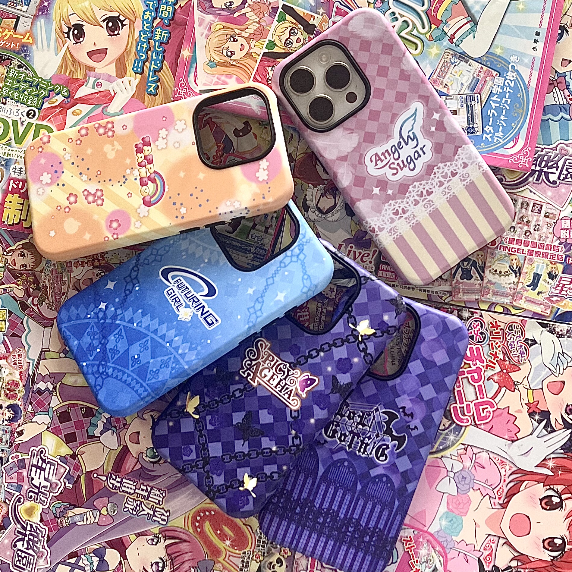 偶像活动 星宫莓尤里卡乙女紫吹兰雾矢葵美月 同人二创手机壳