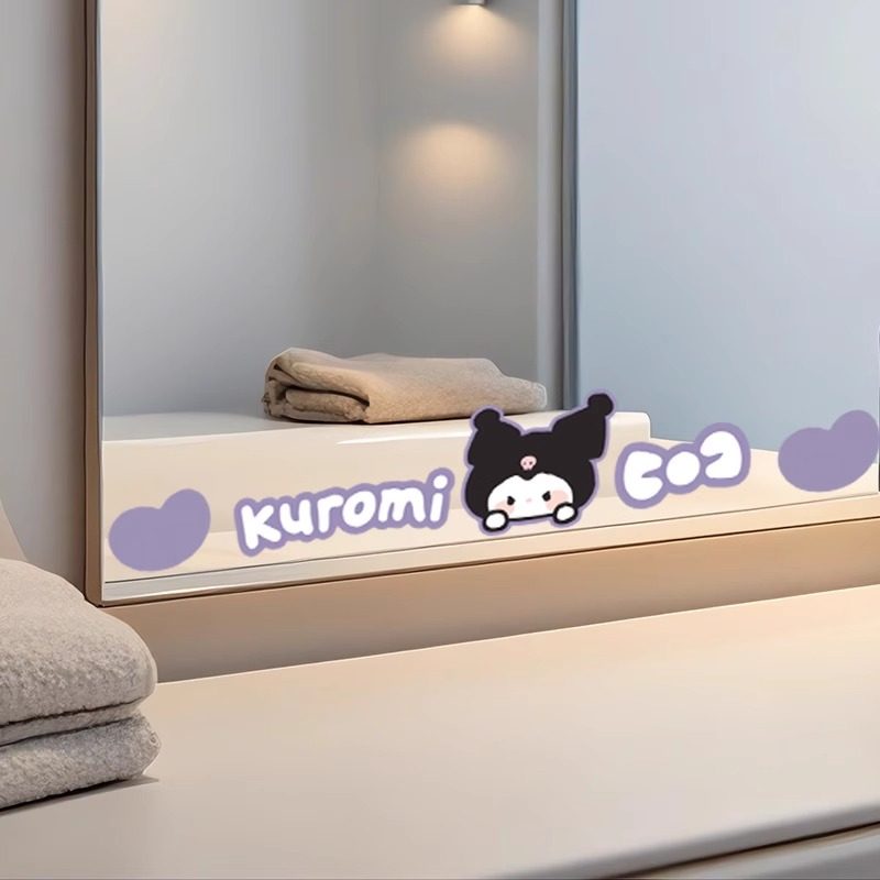 库洛米浴室镜子贴纸自粘卫生间遮挡神器装饰小图案高级感玻璃贴画,家居饰品,软装墙贴,淘宝优惠券,粉丝福利购,淘宝优惠卷