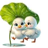 可爱治愈贴纸鸭子粘贴卧室客厅室内防水墙面贴画装 饰装 饰画墙上