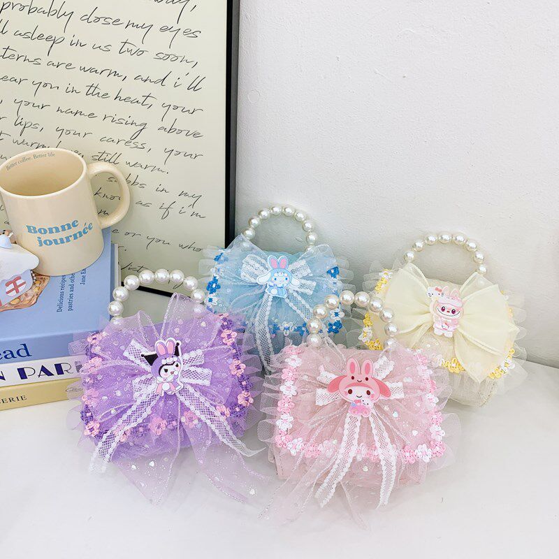 夏季新款韩版儿童小女孩可爱公主斜挎包时尚女童单肩包珍珠手提包