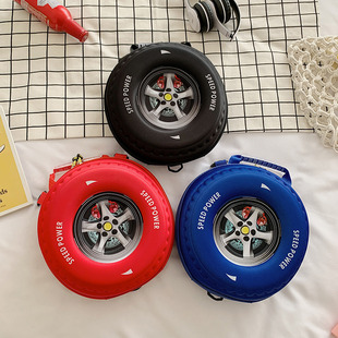 2021个性 儿童书包汽车轮胎旅行双肩背包3D创意幼儿园书包男女书包