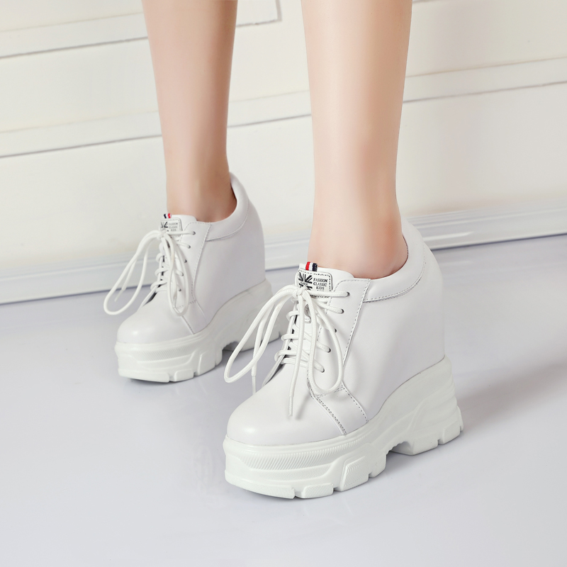 夏柏姿韩版内增高14cm小白鞋小码