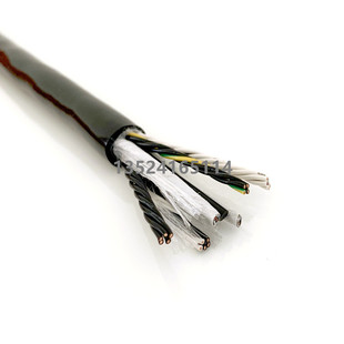 高柔耐弯TRVV拖链电缆4/6/8芯*0.75+2*0.5双绞屏蔽线一体组合电缆