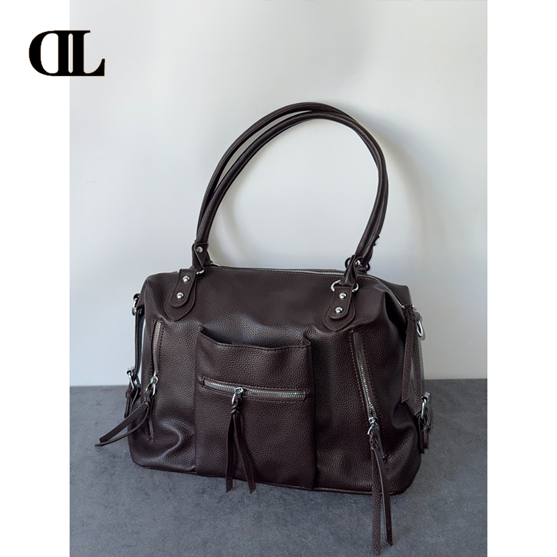 美式复古大容量托特包