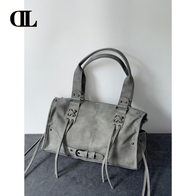 绑带辣妹机车包大容量托特包