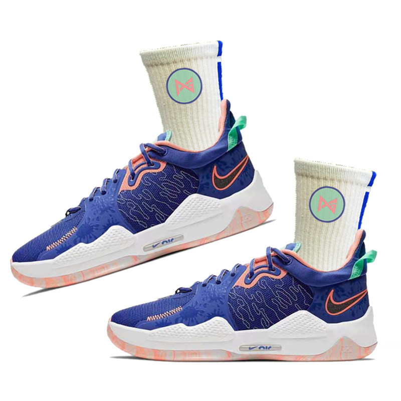 pg5篮球运动袜子毛巾底高筒球袜保罗乔治全明星五代黑红白蓝粉