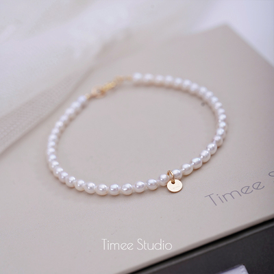 Timee恬觅 温柔予你 天然淡水珍珠小灯泡14K美包手链手串简约百搭