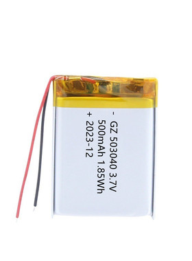 适用3.7V可充电锂电池503040锂电池500mah 053040钢壳锂电池