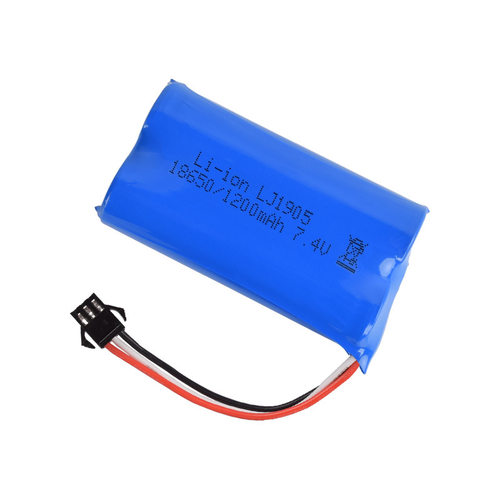 18650 7.4V 1200mAh SM-3P圆柱形锂电池充电水弹锂电池配件