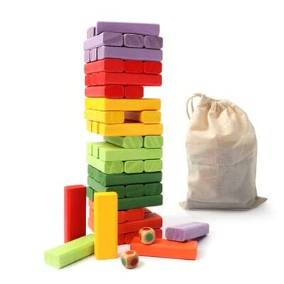 GSE 54-Piece Multi-Color Mini Tumbling Timbers Game for K