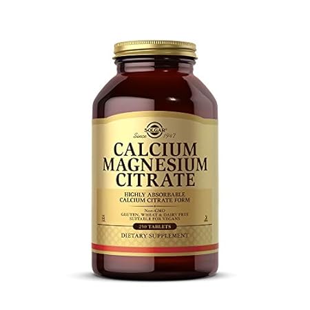 Solgar Calcium Magnesium Citrate， 250 Tablets- Supports