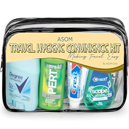 Asom Hygiene Travel Convenience Kit， Premium Unisex Toile
