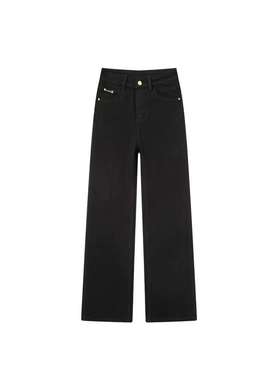 [MENGEN]2025年秋季典藏款-暗夜魅影-定制不掉色黑牛直筒牛仔裤女