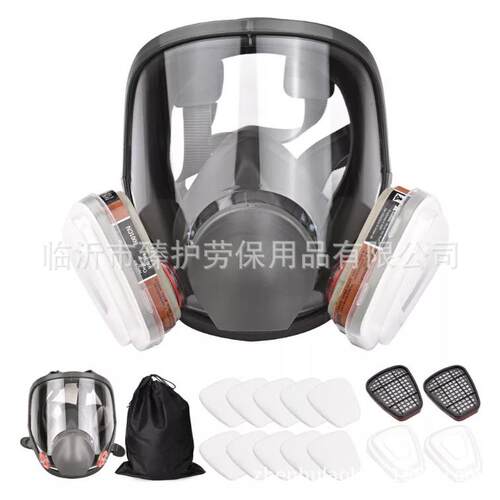 防毒面具喷漆粉尘化工农药装修打磨6800同款面罩消防一件