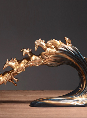 马摆件万马奔腾工艺品新房办公室桌摆设公司乔迁新店开业礼品