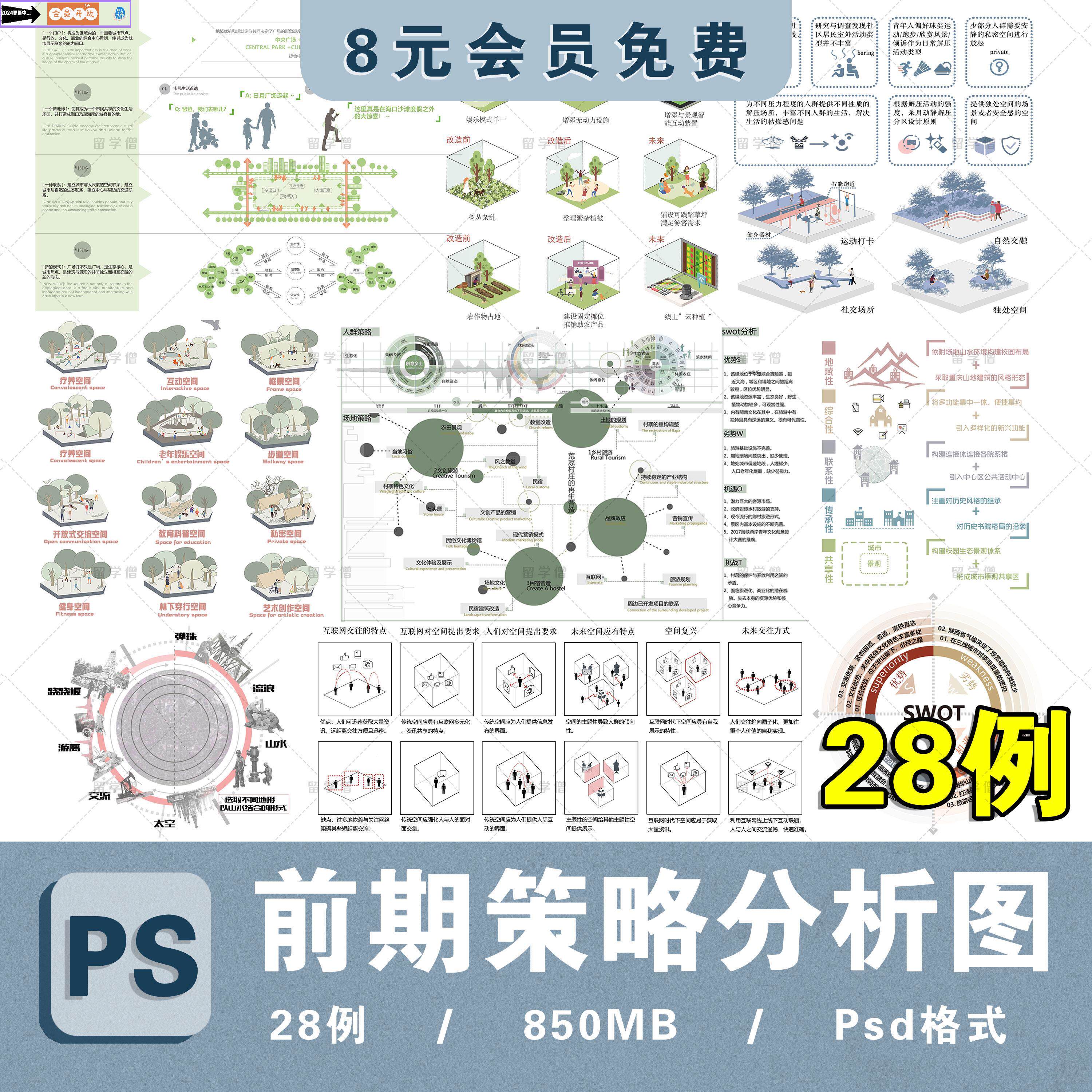 建筑景观概念设计策略演绎构思演变背景前期分析图psd分层源文件